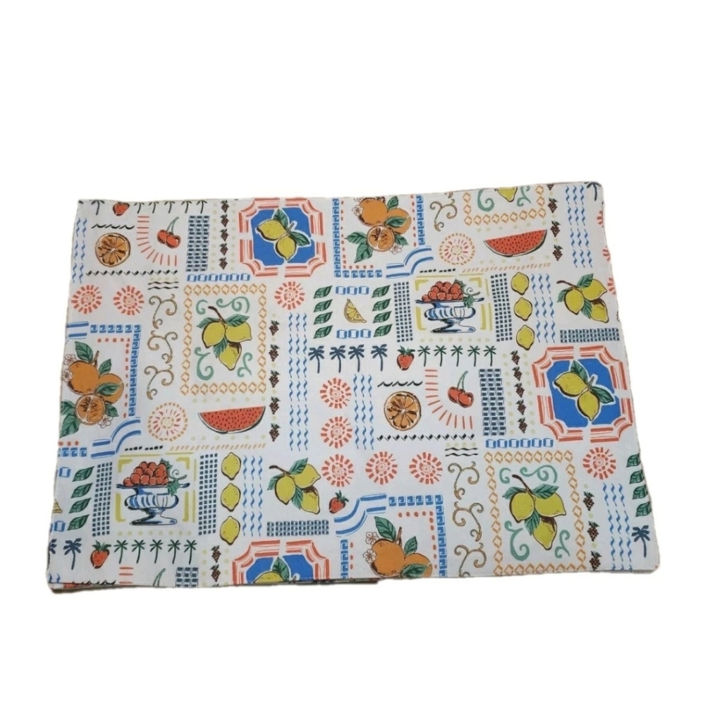 C&C California Placemats Set Of 4 Fruit Lemon Orange Watermelon Cherry